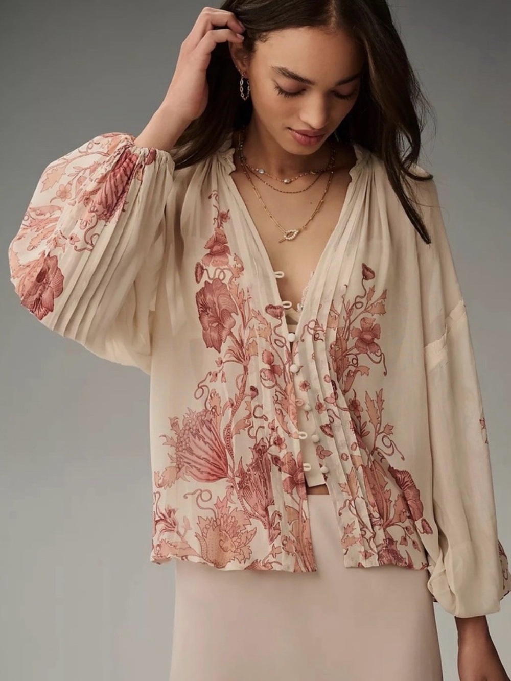 Florence Balducci Delicate Pin Tuck Blouse